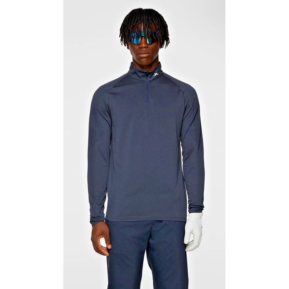 J. LINDBERGH Men Size‎ XL Fay Seamless Mid Layer Navy Golf Logo